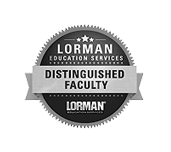 Lorman Distinguished Faculty logo.