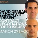 Legal Seminar: David Demian & Adam Witt Present Contract Negotiations Top 10 Issues_to information page.