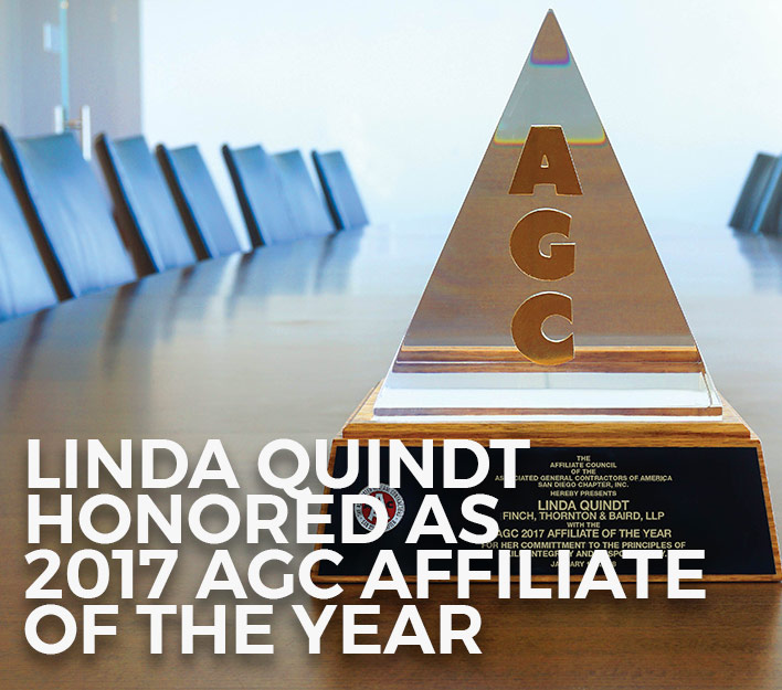 Linda Quindt Honored as 2017 AGC Affiliate of the Year.