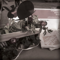 Habitat for Humanity Build Day_flowers and fliers.