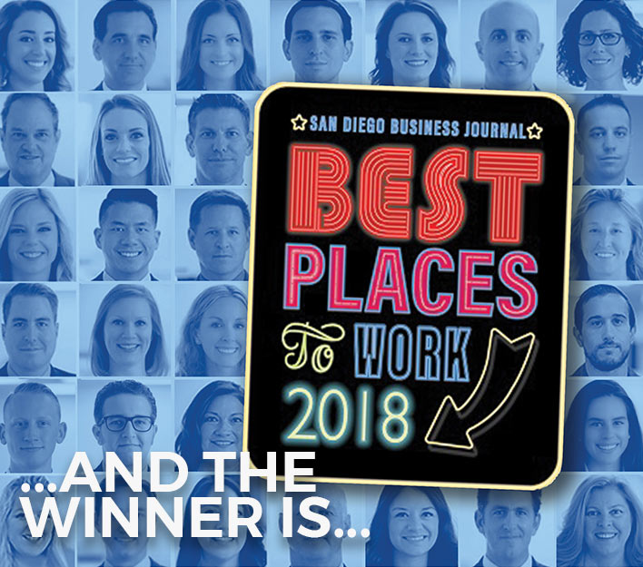 And the Winner is...SDBJ 2018 Best Places To Work logo.