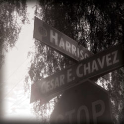 Habitat for Humanity Build Day_Harrison and Cesar E. Chavez street signs.