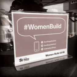 Habitat for Humanity Build Day_#WomenBuild sign.