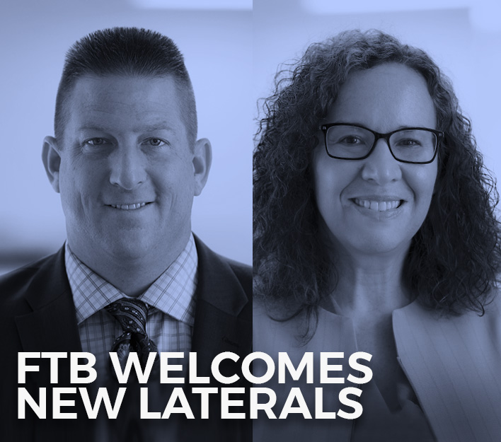 FTB Welcomes New Laterals_Justin Stoger and Marlene Nowlin.