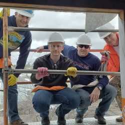 FTB's Thomas Diamond, Cory DiBene, Justin Stoger, And Thomas Feerick For Flashback: Friday The 13th For Habitat For Humanity.