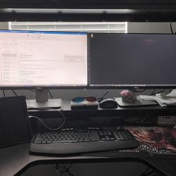 FTB team member work-from-home computer and desk arrangement #6.