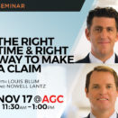 Legal Seminar: The Right Time & Right Way To Make A Claim (legal seminar).