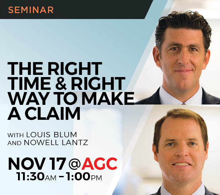 Legal Seminar: The Right Time & Right Way To Make A Claim (legal seminar).