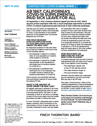 AB 1867_California's COVID-19 Supplemental Paid Sick Leave For All.
