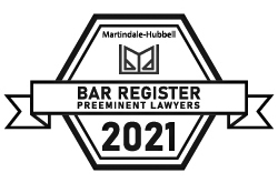 2021 Martindale-Hubbell Bar Register Preeminent Lawyers Logo.