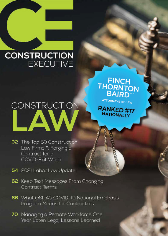 Banner link to CE Top 50 Construction Law Firms PDF download.