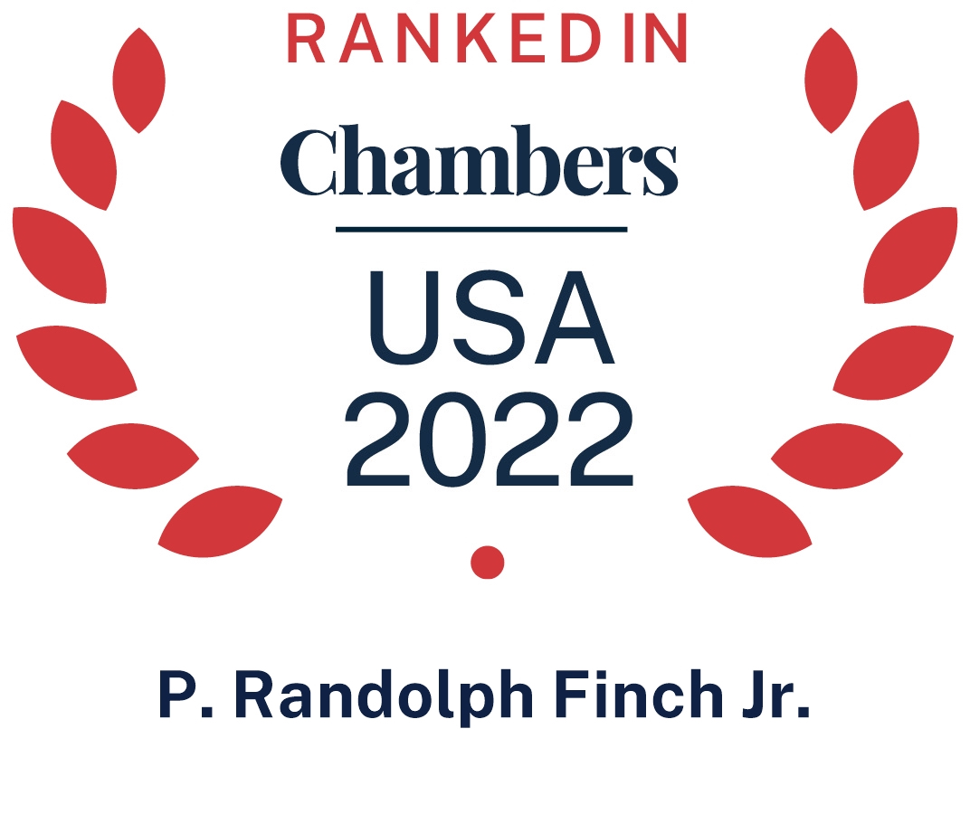 Ranked in Chambers 2022 USA Guide logo for P. Randolph Finch Jr.