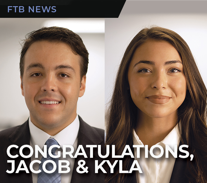 New associate attorneys Jacob W. Goldschlag and Kyla E. Szubinski.