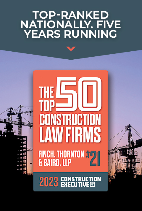 Mobile link to 2023 Top 50 Construction Law Firms story.
