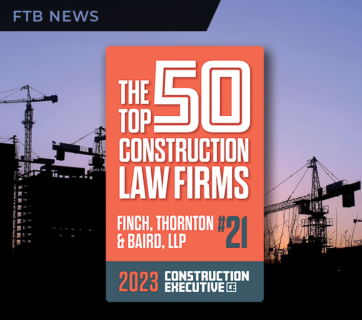 FTB News link to 2023 Top 50 Construction Law Firms story.