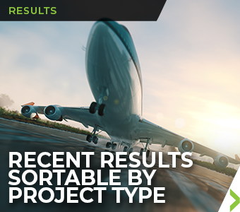 Banner announcing Recent Results are now sortable by project type.