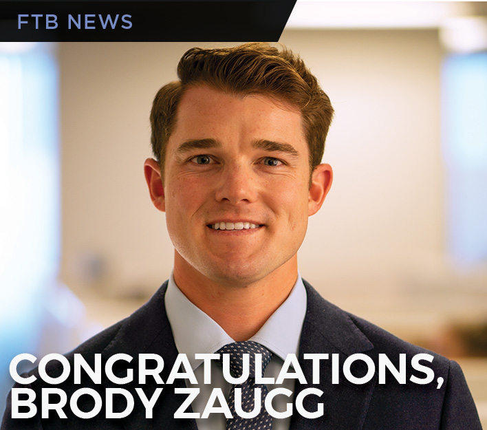 FTB News, Congratulations Brody Zaugg